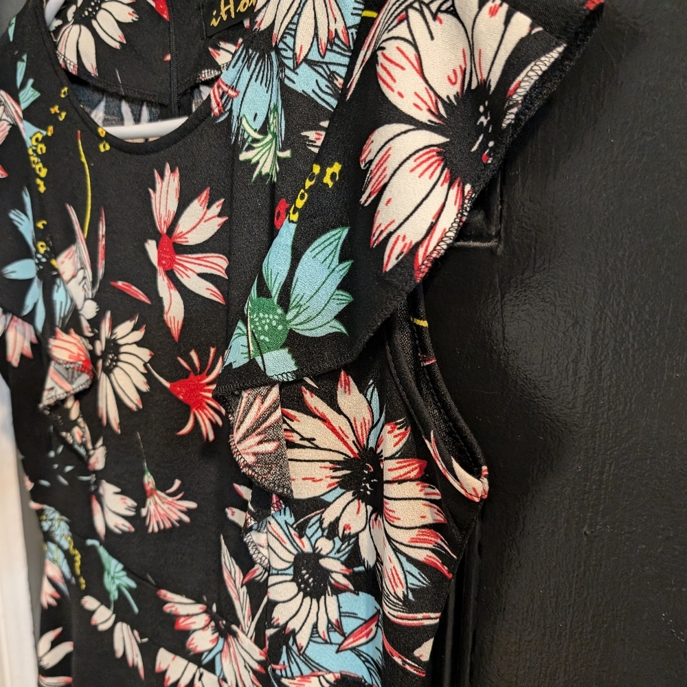 Ihot dress black flowers - Picture 7 of 16